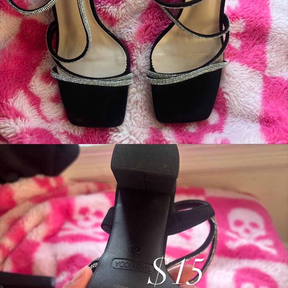 Elegant Black Strappy Heels